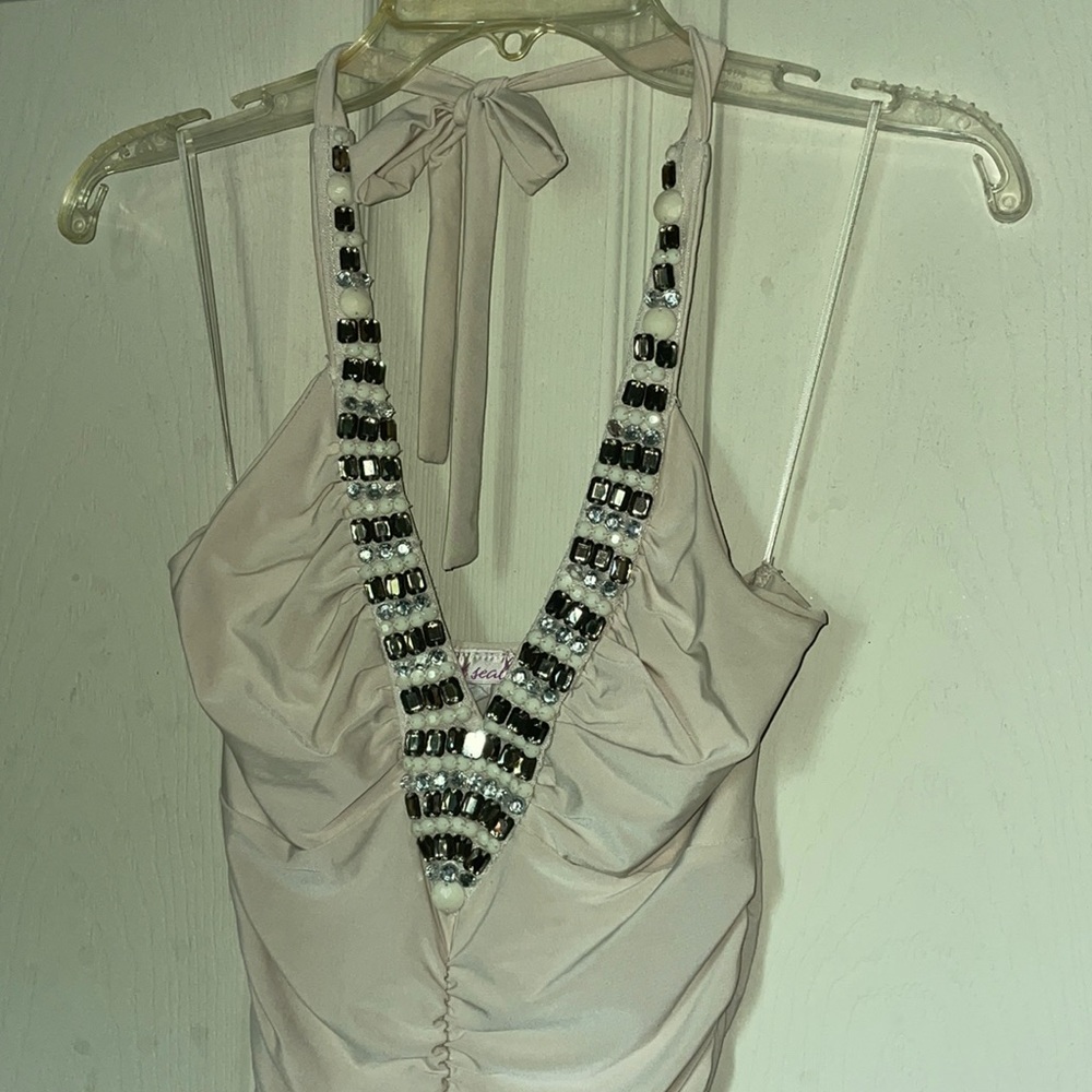 Sexy halter body con top